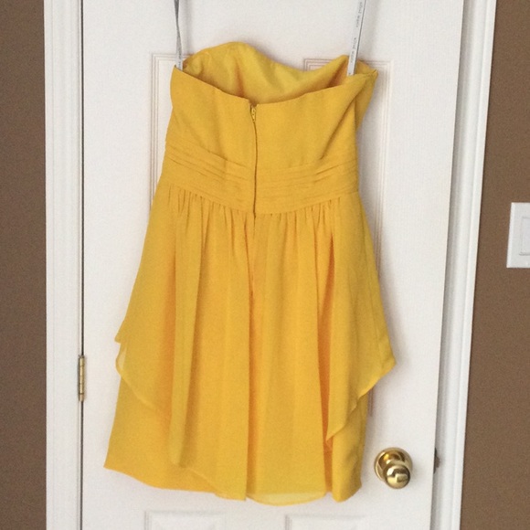 Alfred Angelo Canary Yellow Strapless Mini Dress - Picture 6 of 15